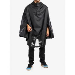 Peleryna przeciwdeszczowa na rower Tatonka Bike Poncho. Czarne kurtki przeciwdeszczowe Tatonka, s, bez wzorów, bez kaptura. Za 319.99 zł.