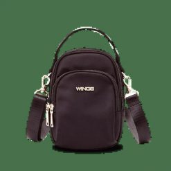 Mała torba crossbody ROSELLA BLACK. Czarne torby na ramię Wings, bez wzorów, z materiału, na ramię, małe, bez dodatków. Za 99.90 zł.