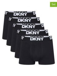 DKNY Bokserki (5 par) w kolorze czarnym rozmiar: XL. Czarne bokserki DKNY, xl, bez wzorów. Za 104.89 zł.