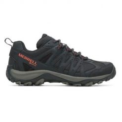 Buty trekkingowe męskie Merrell Accentor 3 Sport Gtx. Czarne buty turystyczne Merrell, bez wzorów, z materiału, bez zapięcia, trekkingowe. Za 774.00 zł.