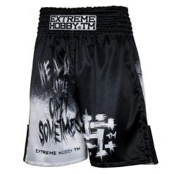 Spodenki bokserskie męskie EXTREME HOBBY PSYCHO CLOWN. Czarne szorty EXTREME HOBBY, m, bez wzorów, z poliesteru, klasyczne. Za 209.00 zł.