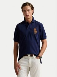 Polo Ralph Lauren Polo 710958776001 Granatowy Regular Fit. Niebieskie koszulki polo Polo Ralph Lauren, l, bez wzorów, z bawełny, bez kołnierzyka, bez ramiączek. Za 609.99 zł.