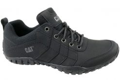 Buty trekkingowe męskie, Caterpillar Instruct. Czarne trekkingi CATerpillar, bez wzorów, z materiału, przed kostkę, bez zapięcia. Za 409.99 zł.