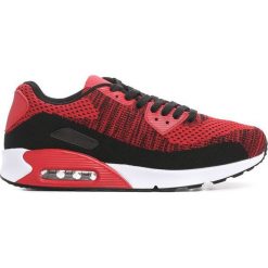 Czarno-Czerwone Buty Sportowe Disrespect. Botki sznurowane marki Born2be. Za 129.99 zł.