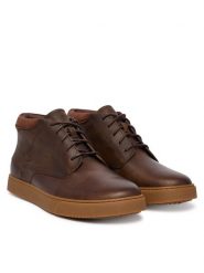 Clarks Trzewiki Lydford Mid 26327459 Brązowy ciemny. Brązowe botki sznurowane Clarks, bez wzorów, ze skóry, bez obcasa, bez zapięcia. Za 439.99 zł.