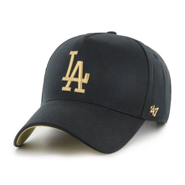 Brand `47 czapka z daszkiem MLB Los Angeles Dodgers czarna. Czarne czapki z daszkiem 47 Brand, bez wzorów, z materiału. Za 179.00 zł.