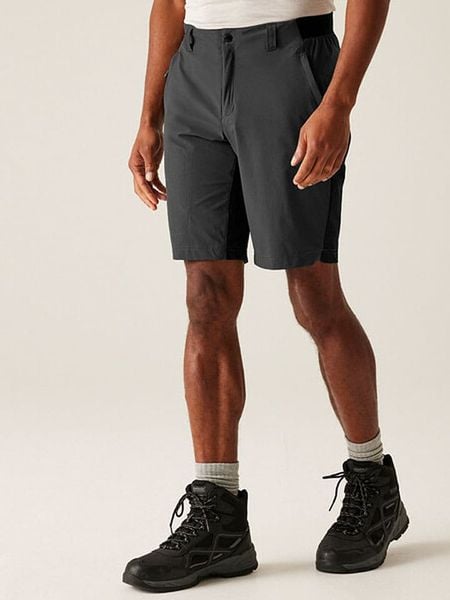 Regatta Szorty funkcyjne "Eldes" w kolorze szaro-antracytowym rozmiar: 54. Czarne szorty Regatta, bez wzorów, z materiału. Za 127.65 zł.