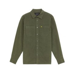 Sztruksowa koszula Lyle & Scott. Zielone koszule LYLE AND SCOTT, m, bez wzorów, z materiału, bez kołnierzyka, bez ramiączek. Za 361.50 zł.