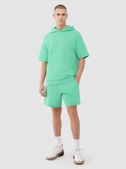 4F Spodenki dresowe męskie - zielone XL. Zielone krótkie spodenki sportowe 4F, l, bez wzorów, z bawełny. Za 99.99 zł.