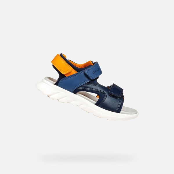 Sandały GEOX J SANDAL AIRADYUM BO Niebieski. Niebieskie sandały Geox, z syntetyku, bez zapięcia. Za 154.99 zł.