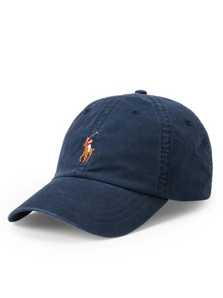 Polo Ralph Lauren Czapka z daszkiem 710834737032 Granatowy. Niebieskie czapki z daszkiem Polo Ralph Lauren, bez wzorów, z bawełny. Za 359.99 zł.