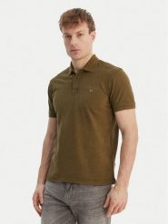 Napapijri Polo Elbas NP0A4GDL Zielony Regular Fit. Zielone koszulki polo Napapijri, m, bez wzorów, z bawełny, bez kołnierzyka, bez ramiączek. Za 299.99 zł.