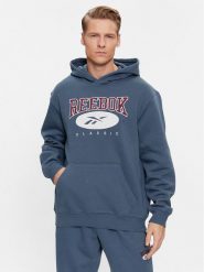 Reebok Bluza Archive Essentials IM1528 Niebieski Regular Fit. Niebieskie bluzy Reebok, m, bez wzorów, z bawełny, bez kaptura. Za 199.99 zł.