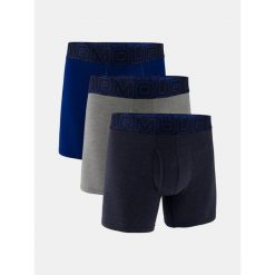 Bokserki męskie Under Armour M Perf Cotton 6in Blue, 3-pak. Niebieskie bokserki Under Armour, m, bez wzorów, z bawełny. Za 273.99 zł.