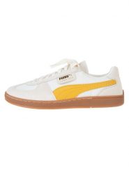 Puma Skórzane sneakersy "Super Team Currency" w kolorze beżowo-żółtym rozmiar: 43. Brązowe buty sportowe casual Puma, bez wzorów, bez zapięcia. Za 205.93 zł.
