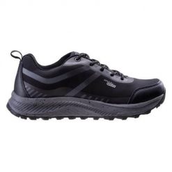Buty trekkingowe męskie Hi-Tec Celany WP. Czarne trekkingi Hi-tec, bez wzorów, z gumy, bez zapięcia. Za 286.60 zł.