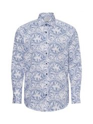 Olymp Level Five koszula biznesowa - dopasowana do ciała Mężczyźni Slim Fit Bawełna niebieski|biały, 42. Białe koszule OLYMP Level Five, m, bez wzorów, z bawełny, bez kołnierzyka, bez ramiączek. Za 329.95 zł.