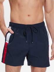 Tommy Hilfiger Szorty kąpielowe UM0UM02730 Granatowy Slim Fit. Niebieskie kąpielówki Tommy Hilfiger, m, bez wzorów, z syntetyku. Za 199.99 zł.