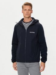 Tommy Hilfiger Kurtka przejściowa Monotype MW0MW35562 Granatowy Regular Fit. Niebieskie kurtki Tommy Hilfiger, m, bez wzorów, z bawełny, bez kaptura. Za 499.99 zł.