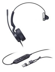 Yealink UH44 Mono Teams USB-C/A Zestaw słuchawkowy Przewodowa Opaska na głowę Biuro/centrum telefoniczne USB Type-C / USB Type-A Czarny. Czarne słuchawki bezprzewodowe yealink. Za 218.99 zł.
