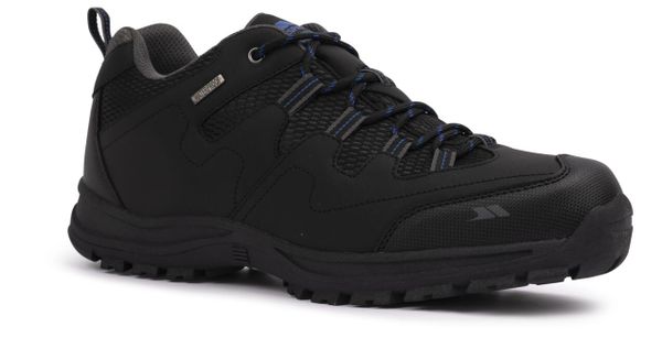 Buty trekkingowe Trespass Finley Low Cut Męskie Czarno-Niebieskie. Czarne buty turystyczne Trespass, bez wzorów, bez zapięcia, trekkingowe. Za 273.85 zł.