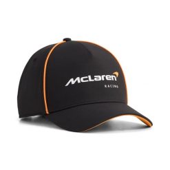 Czapka z daszkiem Puma McLaren Racing. Czarne czapki z daszkiem Puma, bez wzorów, z materiału. Za 147.99 zł.