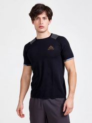 Craft Koszulka "Pro Trail Fuseknit" w kolorze czarnym do biegania rozmiar: S. Czarne t-shirty sportowe Craft, bez wzorów, bez ramiączek, do biegania. Za 85.38 zł.