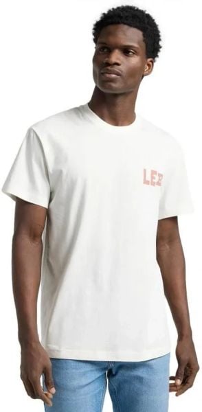 MESKA KOSZULKA LEE RELAXED GRAPHIC TEE ECRU 112364580. T-shirty Lee, m, bez wzorów, bez kołnierzyka, bez ramiączek. Za 79.99 zł.