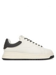 Emporio Armani Sneakersy EM003663 AF18212 M0364 Biały. Białe buty sportowe casual Emporio Armani, bez wzorów, ze skóry, bez zapięcia. Za 1,339.00 zł.