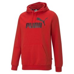 Męska bluza z kapturem z dużym logo Essentials PUMA High Risk Red. Białe bluzy z kapturem Puma, m, bez wzorów, z kapturem. W wyprzedaży za 217.80 zł.