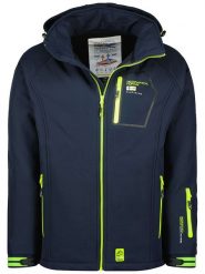 Geographical Norway Kurtka softshellowa "Riziere" w kolorze granatowym rozmiar: S. Niebieskie kurtki outdoor i hardshell Geographical Norway, s, bez wzorów, z materiału, bez kaptura. Za 137.10 zł.