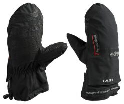 Rękawiczki narciarskie Leki Thermoshell w kolorze czarnym. Czarne rękawiczki LEKI, bez wzorów, z elastanu. Za 211.99 zł.