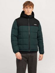 Jack & Jones Kurtka zimowa w kolorze czarno-ciemnozielonym rozmiar: L. Czarne kurtki Jack & Jones, na zimę, l, bez wzorów, bez kaptura. Za 168.06 zł.