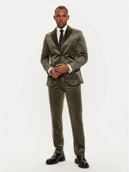 Jack&Jones Garnitur Velvet 12271528 Zielony Slim Fit. Zielone garnitury Jack&Jones, m, bez wzorów, z syntetyku. Za 449.99 zł.