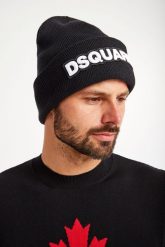 Czapka męska wełniana DSQUARED2. Czapki zimowe Dsquared2, bez wzorów, z wełny. Za 1,169.00 zł.