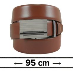 Pasek Brązowy do Spodni 95 cm, Automatyczna Klamra, Skórzany, Elegancki -VICTORIO. Brązowe paski Victorio, bez wzorów, ze skóry, eleganckie. Za 99.00 zł.