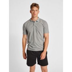 Polo Hummel Red Classic. Szare koszulki polo sportowe Hummel, m, bez wzorów, z bawełny, bez kołnierzyka, bez ramiączek, na golfa. Za 150.00 zł.