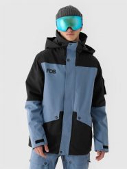 4F Kurtka snowboardowa membrana 10000 męska - niebieska L. Niebieskie kurtki narciarskie i snowboardowe 4F, na zimę, l, bez wzorów, z dzianiny, z kapturem. Za 799.99 zł.