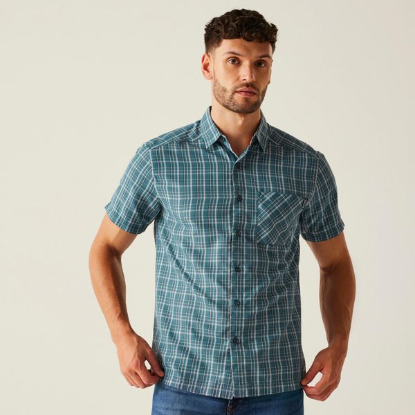 Koszula turystyczna męska Mindano IX z krótkim rękawem. Szare koszule Regatta, m, bez wzorów, z wiskozy, bez kołnierzyka, bez ramiączek. Za 187.00 zł.