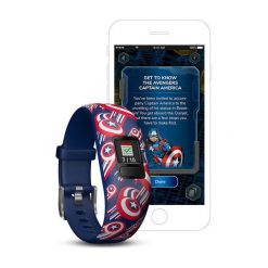 Smartband Garmin Vivofit jr. 2 Marvel (Captain America) Granatowy. Niebieskie smartbandy GARMIN. Za 378.80 zł.