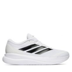 Buty do biegania adidas. Białe buty do biegania Adidas, bez wzorów, bez zapięcia, do biegania. Za 259.99 zł.