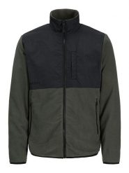Jack & Jones Kurtka polarowa "Marvin" w kolorze oliwkowo-czarnym rozmiar: XL. Brązowe kurtki Jack & Jones, xl, bez wzorów, z polaru, bez kaptura. Za 187.96 zł.