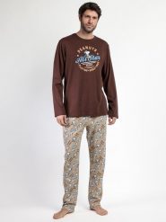 Peanuts Piżama "Peanuts" w kolorze brązowo-jasnobrązowym rozmiar: M. Brązowe piżamy Peanuts, m, bez wzorów, z bawełny, bez ramiączek. Za 165.99 zł.