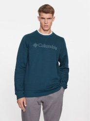 Columbia Bluza M Logo Fleece Crew Niebieski Regular Fit. Niebieskie bluzy Columbia, m, bez wzorów, z bawełny, bez kaptura. Za 179.99 zł.