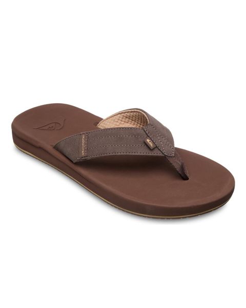 Sandały dla Mężczyzn RIVI 26 Brązowy. Brązowe sandały Quiksilver, ze skóry, bez zapięcia. Za 169.99 zł.