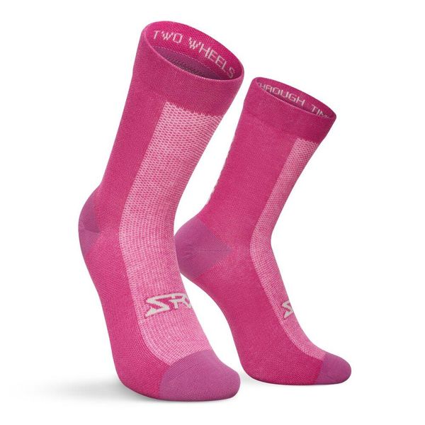 Skarpetki rowerowe z wełną merino Kolarstwo Siroko SRX Sella. Czerwone skarpety SIROKO, bez wzorów, z wełny. Za 126.00 zł.