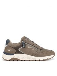 Mustang Sneakersy 4200-301 Beżowy. Brązowe buty sportowe casual Mustang, bez wzorów, z materiału, bez zapięcia. Za 369.99 zł.