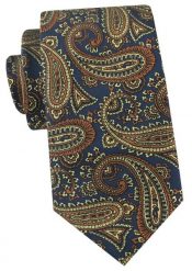 Krawat Męski - Angelo di Monti - Kolorowy z Dużym Paisley. Krawaty i muchy Angelo di Monti, bez wzorów, z tkaniny. Za 45.00 zł.