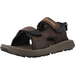 Sandały COLUMBIA KONOS HIKER 3 STRAP Brązowy. Brązowe sandały Columbia, ze skóry, bez zapięcia. Za 296.99 zł.