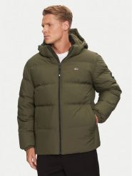 Tommy Jeans Kurtka puchowa Essential DM0DM19786 Zielony Regular Fit. Zielone kurtki Tommy Jeans, m, bez wzorów, z jeansu, bez kaptura. Za 629.99 zł.